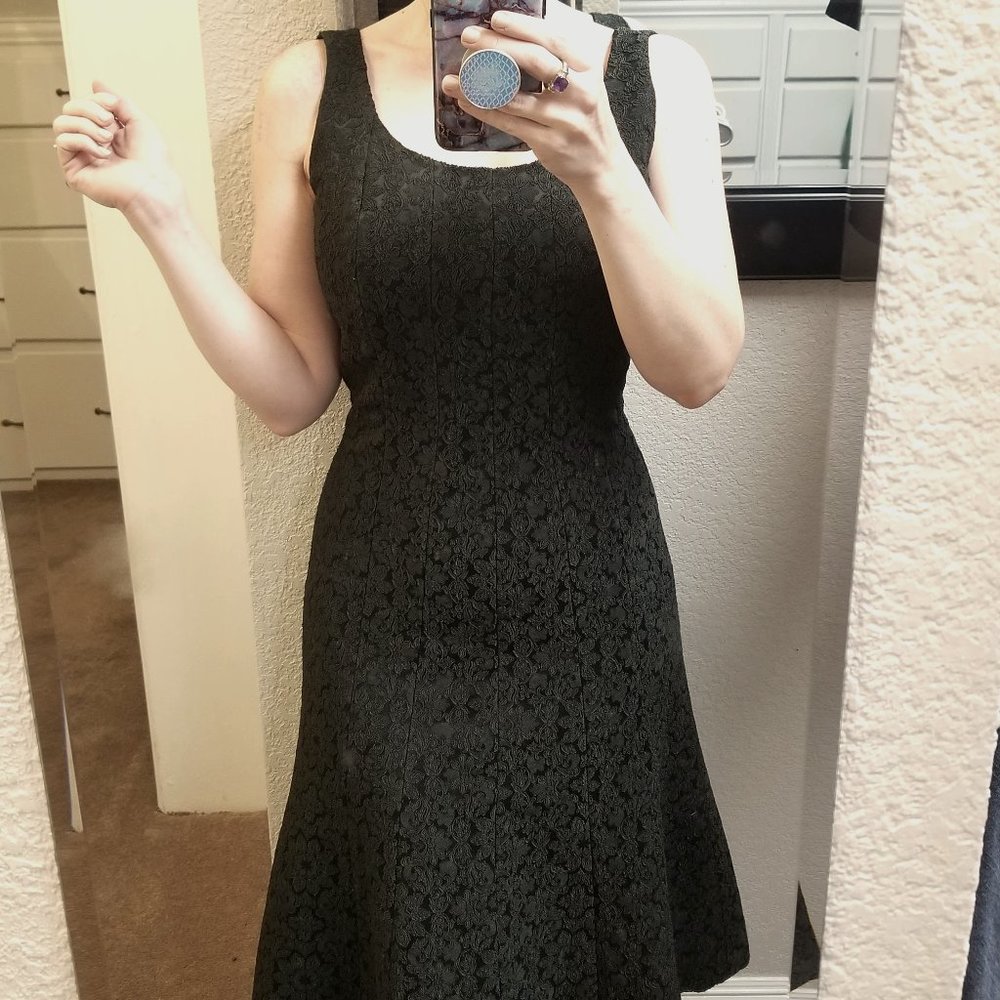 Brooks Brothers Jacquard Sleeveless Sheath Dress